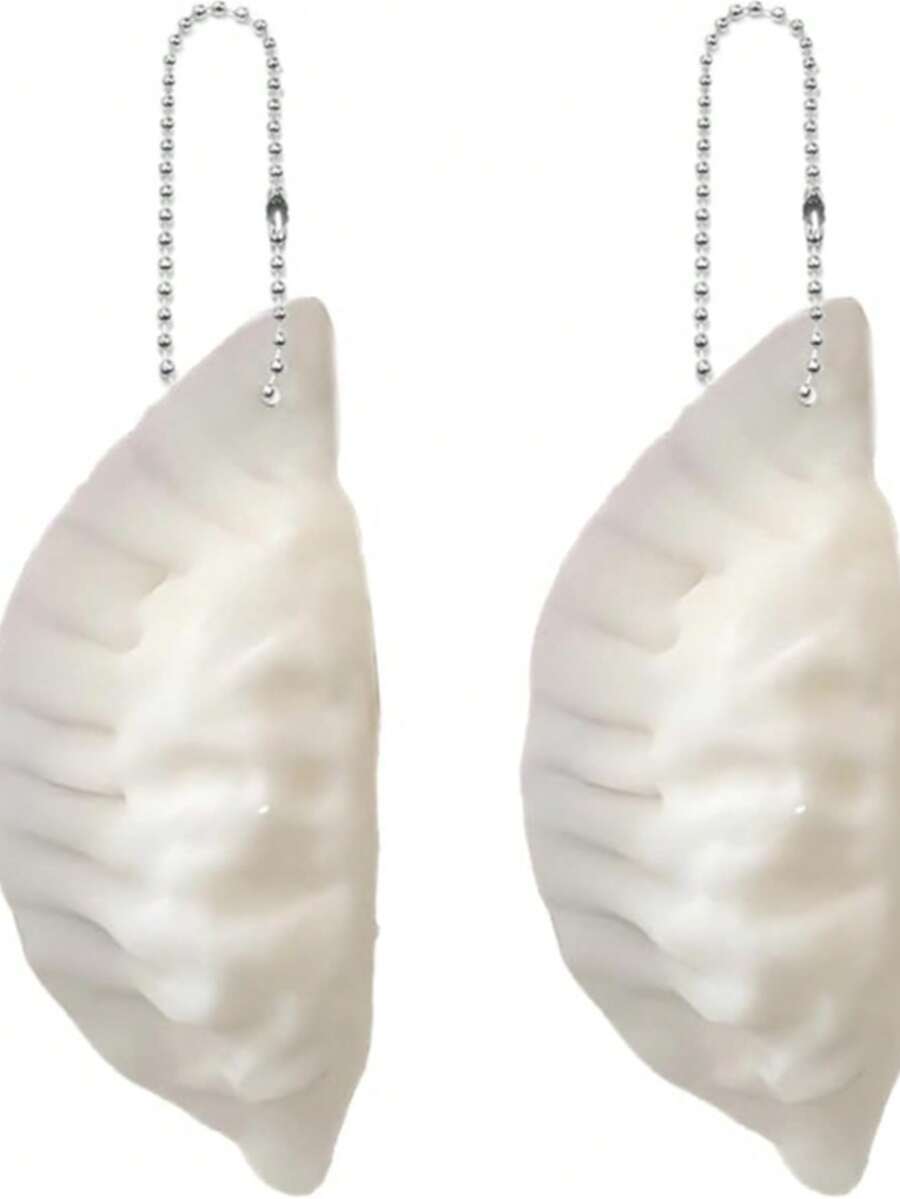 Funny Realistic Dumpling Squeeze Stress Ball, Soft TPR Decompression Squeeze Toy, With Ball Chain, Creative Food Style Bag Charm Gift
