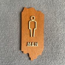 لافتة باب الحمام الخشبية، لوحة بسيطة WC/TOILET/MEN/WOMEN، ديكور جدار الحمام الريفي للمنزل والمقهى والبار - 1PC - مشاهدة 11
