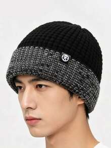 1pc Colorblock Letter Knit Hat, Windproof, Sun Protection, UV Protection, 3D Textured, Foldable, Fashionable Versatile, Elegant Style, Soft & Comfortable, Breathable, Multi-Functional, Flattering Skin Tone, Slimming Face, Suitable For Beach, Outings, Hiking, Cycling - A - View 8