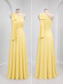 Women Long Dresses - 黃色 - 查看 1