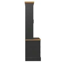 Tall Kitchen Cabinet With 6 Large Drawers, Glass Doors, Anti-Tip Device, And Metal Rails, 140x185 Cm, Storage Cabinet For Kitchen And Dining Room - 黑色 - 查看 11
