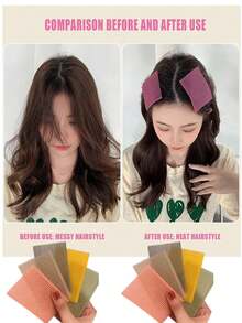 10pcs Fixed Seamless Hook And Loop, Hair Repair Storage Supplies, Customizable Size, Non-Damaging Hair Pad, Braid Patch, Clip, Seamless Hook And Loop Tape, Suitable For All Hair Types, Women's Hair Accessories, Unisex - Multicolor - View 3