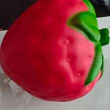 1PC-Squishy Strawberry-Slow Rebound Simulation Fruit-Squishy Slow Rebound Fruit Pu Material-Simulation Food Peach Watermelon Banana Pineapple StrawberrySoft-Soft Squeeze Toy-Healing Soft-Portable Office Stress Relief Tool-Student Teenager Adult - Multicolor - View 10