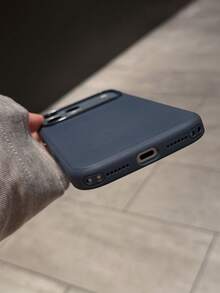 1 Buah Casing Ponsel Bumper Anti Guncangan Ramah Kulit dengan Tekstur Tenun Teknologi Imitasi, Potongan Lensa Penuh, Pelindung Lembut Anti Selip untuk iPhone 17 Pro Max/16 Pro/15/14/13/12/11, Casing Ponsel Matte Warna Solid Beragam, Tahan Jatuh dan Debu, Casing Ponsel Tipis - Jeruk - View 5