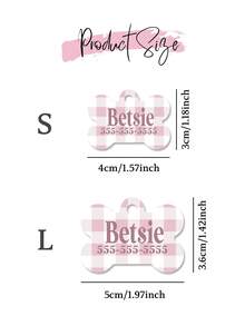 Custom Plaid Bone Pet Tag, Personalized Name & Phone Dog ID Tag - Multicolor - View 6