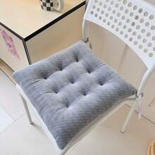1pc Ultra Soft Velvet Chair Pad - Thick Warm Comfortable Suitable For Office, Dorm And Living Room - Easy To Clean Polyester Blend - Multicolored - View 18