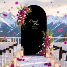 Arch Backdrop Cover Black -4ft,5ft,6ft,6.6ft,7.2ft Double-Sided Spandex Arch Covers Stretchy Backdrop For Balloon Arches Birthday Party Baby Shower Banquet Wedding Photo Background - View 8