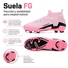 FASTFEET Men Football Shoes - Pink - View 4