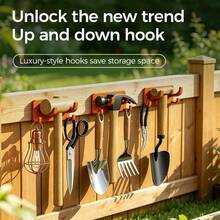 1PC Garden Tool Storage Rack Garage Wall Mount Holder Hammer Wrench Rustic Style - A - View 3