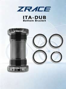 ZRACE ITA-DUB 中軸，義大利螺紋 ITA 68/70mm DUB，適用於公路車與登山車，黑色 - 黑色 - 查看 3