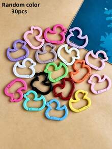 30pcs Colorful Duck Shaped Keychains, Suitable For Crafts, Key Rings And Keychain Decoration, Can Be Used For DIY Keychain Making, Keychain Accessories - Multicolor - View 17