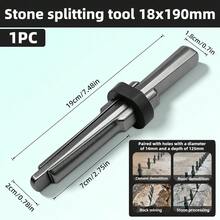 1件裝岩石劈裂工具，石材劈裂工具，手動岩石破碎器，適用於混凝土與石材破碎 - 1pc - 查看 10
