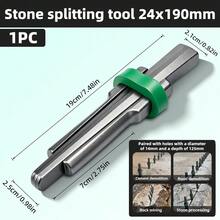 1件裝岩石劈裂工具，石材劈裂工具，手動岩石破碎器，適用於混凝土與石材破碎 - 1pc - 查看 6