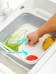 Silicone Folding Water Bucket With Drain Plug - Portable Folding Wash Basin, Suitable For Camping, Fishing, Picnic - Large Capacity, Easy To Store Outdoor Practical Container - Multicolor - View 2