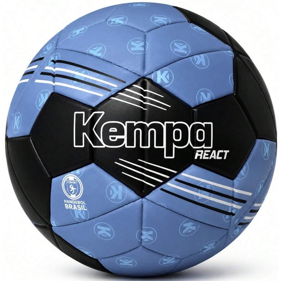 Bola Handebol Kempa React H2 Oficial Treino Jogo - Azul/Preto - Visão 1