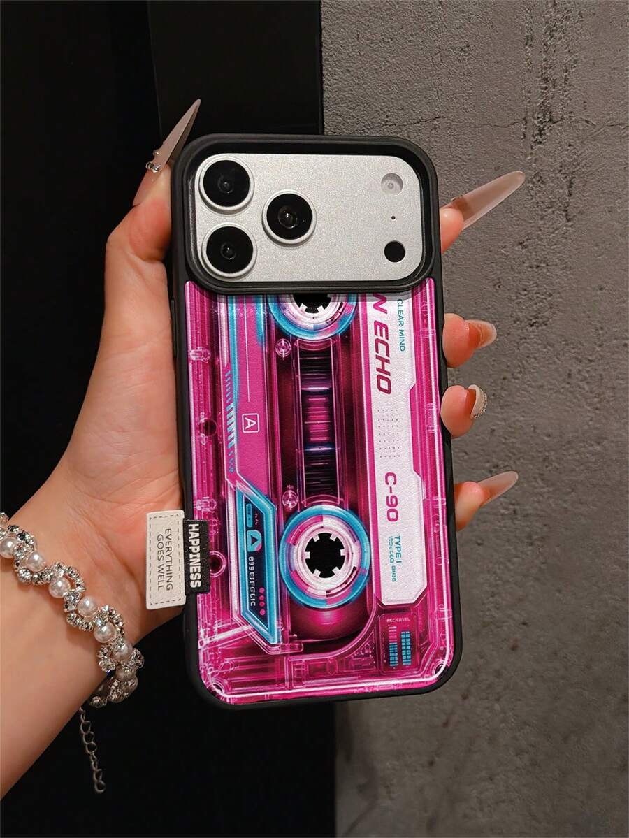 1 buah Casing Ponsel Magnetik Minimalis Premium Warna Pink, Pelindung Lembut Tahan Guncangan dengan Bukaan Besar, Kompatibel dengan Apple 17 Pro Max/11/12/13/14/15/16 Pro Max/17 dan Model Lainnya, Hadiah Liburan - MultiWarna - View 1