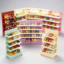 1pc Miniature Mini Flower Shelf Rack Model Dollhouse Furniture DIY Pretend Play Simulation Home Decor Miniature Flower Display Rack Pretend Play Mini Kitchen Utensil Cake Cabinet Mini Storage Shelf Matching Simulation Kitchen Miniature Home Decor Rack - C - View 1