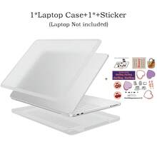 MacBook Neo 13 2026 新色半透明 PC 筆電保護殼，防指紋硬殼，附 1 張 DIY 貼紙，適用 MacBook Neo A18 Pro 型號 A3404，柑橘黃 TPU 保護套 - 查看 13