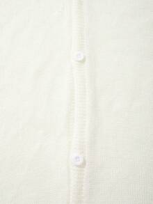 ANDREILEE Men's Unisex Knitted Vest Street Casual Solid Color V-Neck Button-Up Sleeveless Cardigan Spring/Summer - Beige - View 7