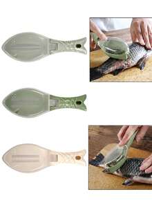 1pc Manual Fish Scale Remover With Lid, Fish Scale Scraper, Kitchen Fish Scale Peeler, Fish Scale Removal Tool, Kitchen Fish Processing Tool - View 2