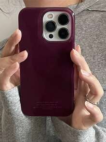 Premium Clear Grape Purple Magnetic Phone Case Compatible With IPhone 17 Pro Max, Apple 14, 17 Pro, 15 Pro, 16 Pro Max, Soft Shell Anti-Drop Protective Cover - Dusty Purple - View 1