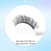10 Pairs Curl False Eyelashes, Transparent Lash Root, Voluminous Soft 3D Faux Mink Eyelashes, Suitable For Natural Fluffy Effect - Black - View 8