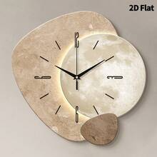 Horloge murale design lune moderne, mouvement quartz ultra-silencieux, sans bruit de tic-tac, design plat, convient pour décorer le salon, la chambre, le bureau, la cuisine et le café, cadeau décoratif parfait pour les amis et la famille, peut être utilisé pour la décoration de la chambre, la décoration de la chambre, la décoration du dortoir, la décoration de la rentrée scolaire, la surprise scolaire, la saison de la rentrée scolaire, la décoration de mariage, le cadeau d'anniversaire d'un ami, la décoration de la maison et les fournitures scolaires. - Horloge murale décorative - Voir 3