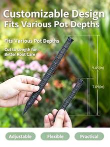 20pcs High-Quality Plant Aeration Tubes, Prevent Root Rot And Overwatering, Promote Root Health, Dry-Wet Cycle Gardening Tool - A - View 4