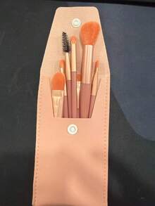 8pcs Makeup Brush Set With Portable Storage Box, Professional Blush, Highlighter, Eyeshadow, Foundation, Concealer, Eyebrow Brushes, Suitable For Beginners, Random Color. Back To School Season (Image Information For Reference Only, Please Refer) - Multicolor - View 11