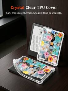 1pc Summer Ocean Element Pattern Transparent Anti-Drop Full Coverage Soft Silicone Protective Case Compatible With Kindle 11th Gen 2022/Kindle Paperwhite 12th Gen 2024/Kindle Colorsoft Signature Edition, Clara Colour/Bw/2E - Multicolor - View 5