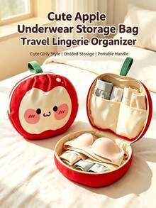 6/1pc Minimalist Solid Color Polyester 3-In-1 Underwear & Socks Storage Bag, Waterproof Portable Large Capacity Foldable Travel Clothing Organizer, Suitable For Women's Daily Use, Vacation, Dorm, Bedroom, Closet Storage In Spring, Summer, Autumn, Winter - Multiple Colors and Styles - View 2