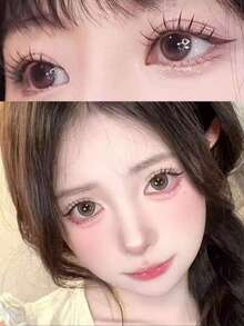 Girl Group Eyelash Fairy Korean Style Single Piece Full Strip False Eyelashes, Black Stem, Matching Eyeliner, Fine And Defined Strands, Clear Upper Lashes - Multicolor - View 3