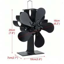 Wood Stove Fan, Fireplace Fan For Wood Burning Stove, Heat Powered Fan, Wood Stove Additions, Quiet Operation Circulating Warm Air-(5-Blade)-Include Thermometer - Regular - View 4