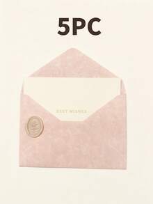 5pcs/Set Envelopes/Romantic Love Letter Writing/Invitation/Thank You Card Set/Wedding Party Invitation/Vintage Blessing Message Card - Blending - View 7