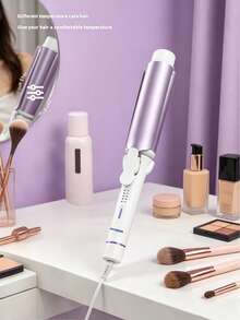 HYUNDAI 1.5 Inch Dual-Barrel Ceramic Curling Iron, 1.5 Inch Barrel Size For Soft Wavy Curls, Suitable For Medium To Long Hair - Mauve Purple - View 6