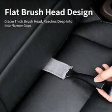 Sikat Pembersih Interior Mobil Dua Kepala, Sikat Pembersih Celah Multifungsi, Alat Pembersih Detail Khusus untuk Ventilasi Udara Mobil - A - View 2