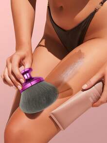 docolor Adorable Body Brush / Powder Brush / Tanning Brush, Creates A Flawless Finish For Effortless Application, Professional Body Tanning Tool That Ensures Even Application, Suitable For Liquid, Cream, And Powder Cosmetics. Seamless Blending Brush - Purple - View 7