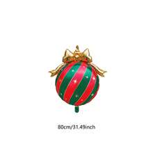 12pcs Christmas Bow Hanging Ball Light Bulb Shaped Balloon Set, Christmas Party Decoration - Multicolor - View 5