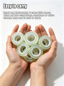 2件/16件/25件透明膠帶，適用於禮物包裝、辦公用品、手工藝和日常家居任務；高品質日常必需品，完美滿足快速修補和返校需求 - 多色 - 查看 7