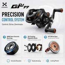 HASIDA GIU 99 水滴式路亞釣魚捲線器 99g 超輕量 碳纖維框架 輕量路亞路亞投擲捲線器 - 淺灰色 - 查看 6