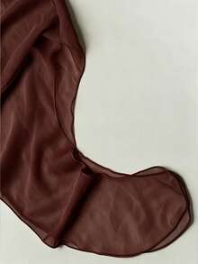 Women's Y2K Casual Vintage Sexy Romantic Fashion Loose Semi-Sheer Chiffon Cover Up, Women's Autumn/Winter Shawl, Women's Outing Top, Women's Cover-Up Top, Back To School Outfit - Coffee Brown - View 5
