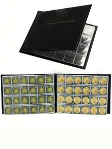 1 pieza Álbum de colección de monedas de 240 bolsillos con páginas interiores transparentes, adecuado como regalo de cumpleaños, festivo, Navidad, álbum de colección de monedas de 25 centavos, 8 pulgadas*6 pulgadas, 4 colores disponibles - Multicolor - Ver 7