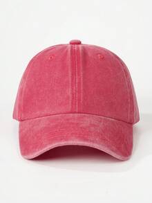 1pc Unisex Vintage Curved Brim Washed Baseball Cap, Solid Color Design, Simple Daily Versatile Item - Multicolor - View 21