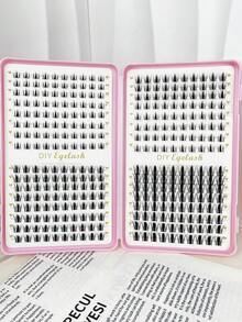 LIMEIKAI 320pcs Fairy Cluster C Curl Manga Lashes 8-16mm Fine Natural Lashes DIY Cluster False Eyelashes Easy To Wear Reusable For Daily Makeup - C - View 9