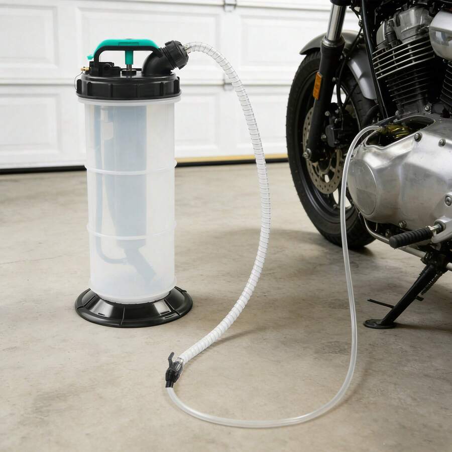 InSyoForeverEC Aspiratore di liquidi manuale da 5,3 L, cambiator d'olio, pompa aspirante per olio, pompa aspirante per liquidi con 4 tubi per auto, motociclette, tosaerba - A - Visualizzare 1