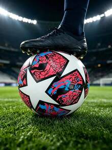 1pc Size 5 Standard Soccer Ball, Indoor/Outdoor Universal, Competition & Training, Gift Inflatable PU Leather Multi-Color Team Sports Football (Football Not Inflated) - Multicolor - View 3