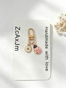 1pc Ladybug Keychain Pendant, Fashionable Versatile Bag Charm, Student Backpack Decoration Accessory - Multicolor - View 6