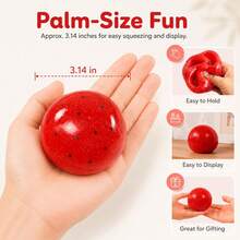 1pc New Watermelon Shaped Squishy Toy, Handmade Ice Cream Texture, Crisp ASMR Sound, Slow Rebound Stress Relief, Watermelon Ice Ball Sand Squishy, Anxiety Relief, Fingertip Toy, Stress Relief Toy, Squishy, Sqishy Toys, Squishy Stress Toy, Dumpling Squish - Multicolor - View 6