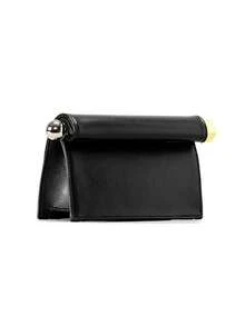Women's Envelope Clutch Bag, Solid Color PU Leather, Metal Ball Decoration, Compact Storage, Minimalist Style, Evening Party, Spring/Autumn (Gift Bag Included) - Black - View 5