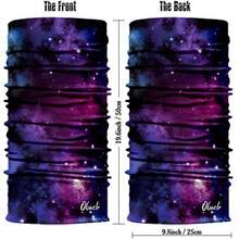Seamless Bandana Rave Face Mask Women Men For Dust Wind Sun Protection - Starry Sky Deep Purple - View 3